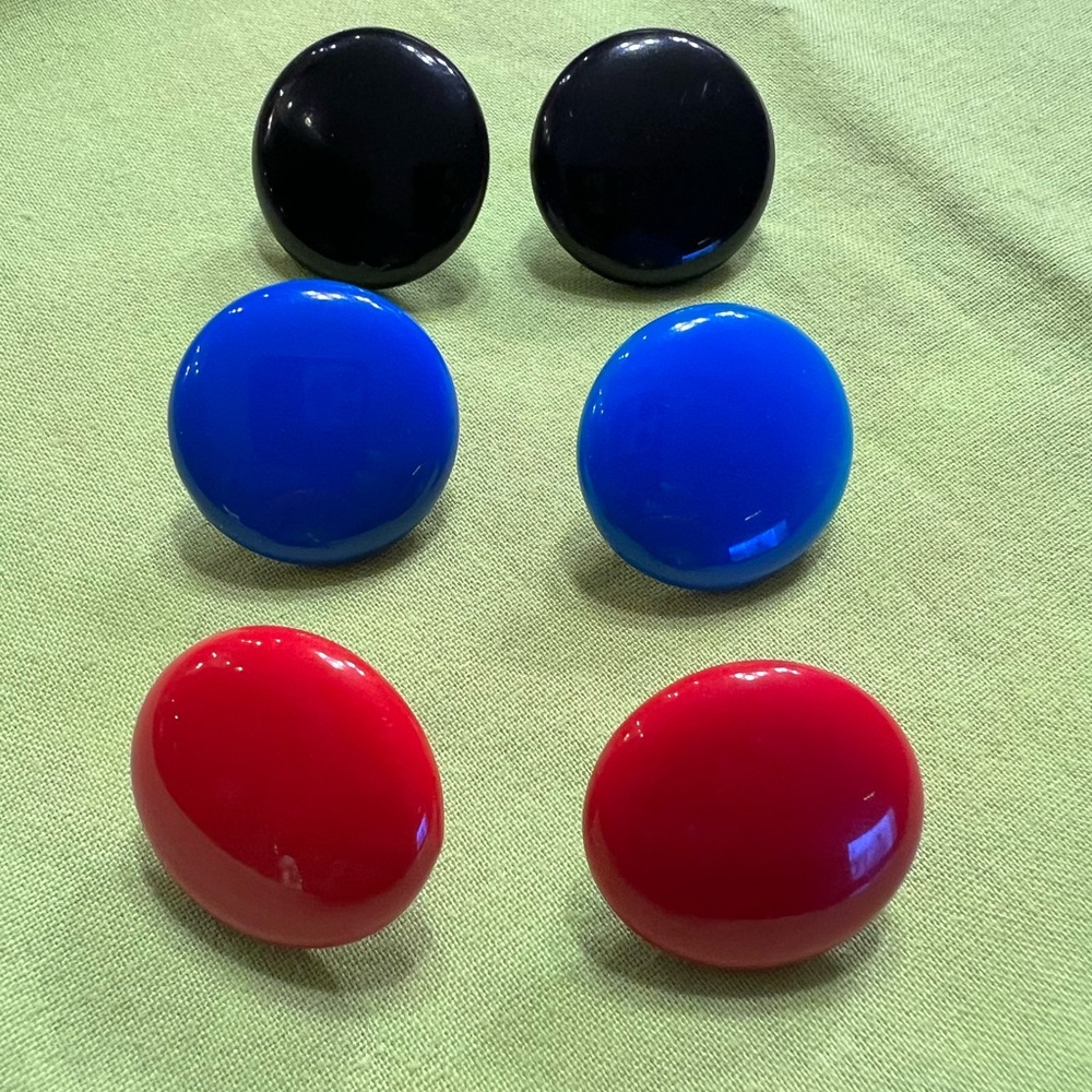 VTG 80s Round Earrings Bundle - 3 pairs